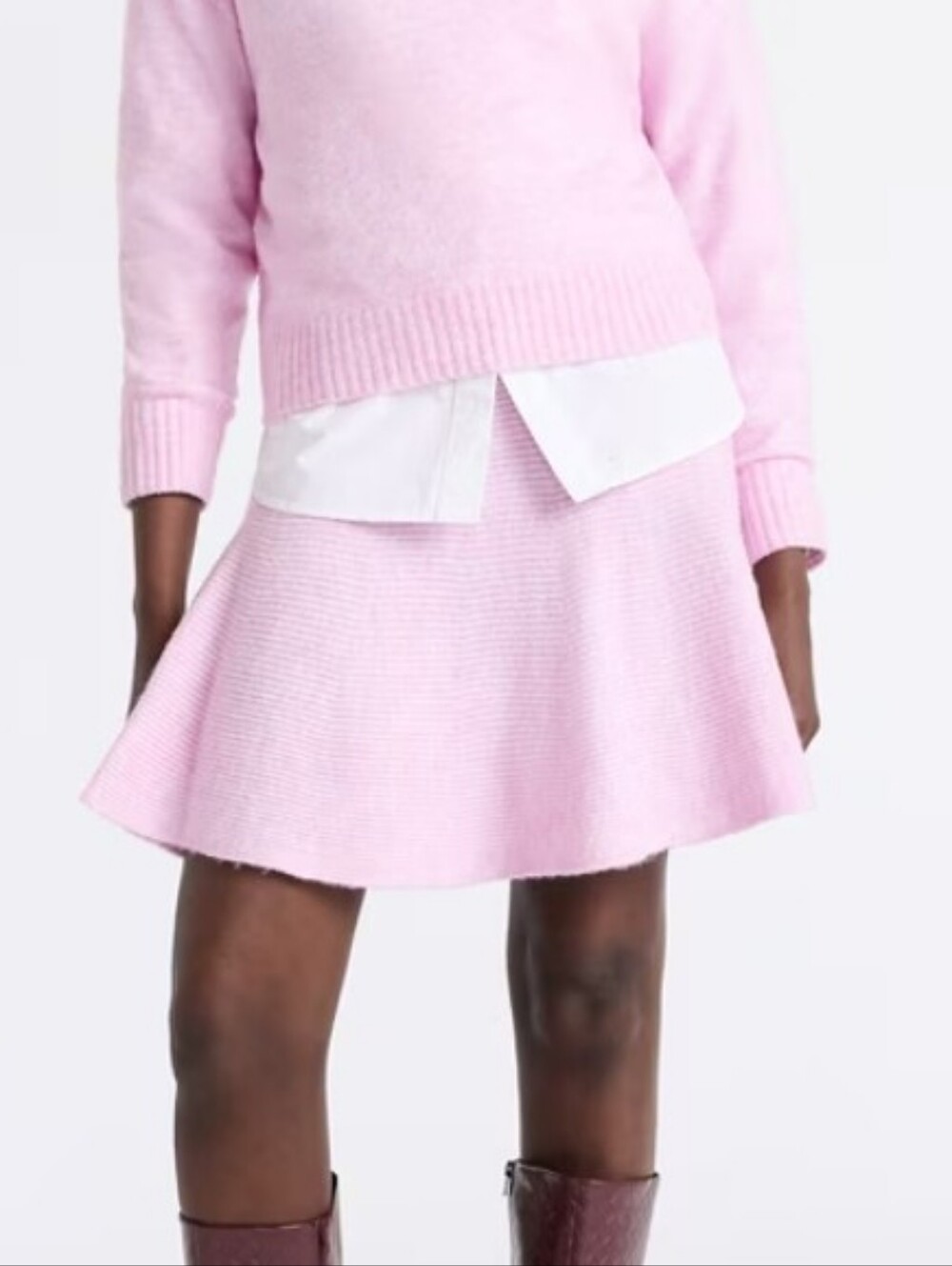 Free Assembly Women's and Women’s Plus Ribbed Mini Sweater Skirt, Size Small NWT